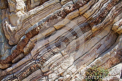 Layered limestone Stock Photo