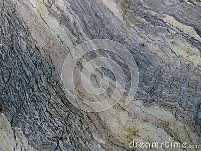 Layered metamorphic rock Stock Photo