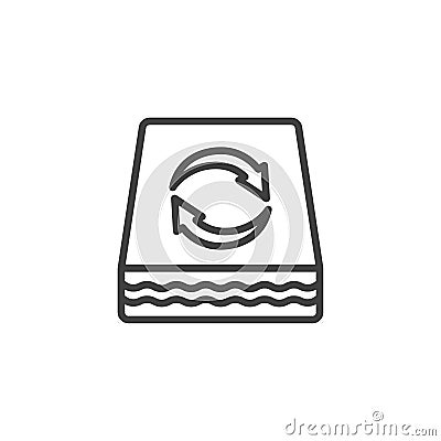 Layered Orthopedic Mattress line icon Vector Illustration