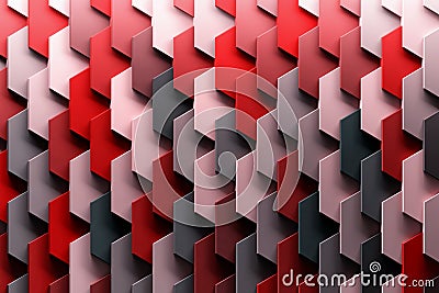 Abstract background with red shaded layered structures Cartoon Illustration