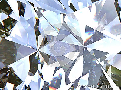 Layered texture triangular diamond or crystal shapes background. 3d rendering model Stock Photo