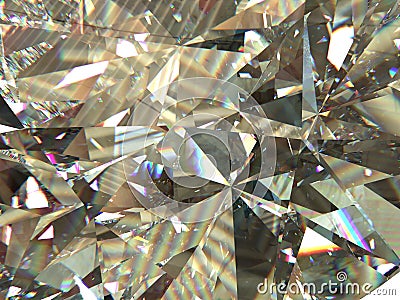 layered texture triangular diamond or crystal shapes background. 3d rendering model Stock Photo