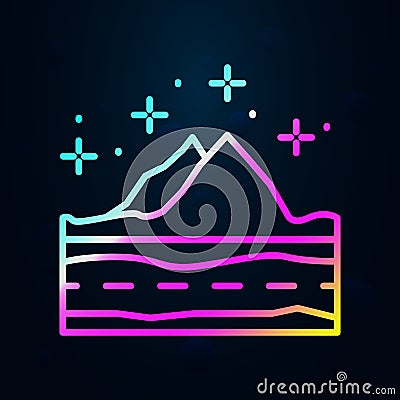 Layers, earth nolan icon. Simple thin line, outline vector of geography icons for ui and ux, website or mobile application Stock Photo