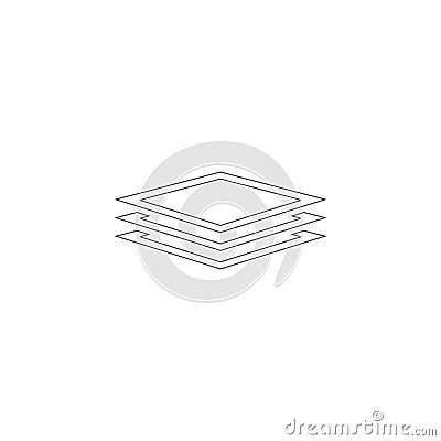 Layers. flat vector icon Vector Illustration