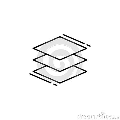 Layers icon. Simple line, outline vector elements of design tools for ui and ux, website or mobile application Stock Photo