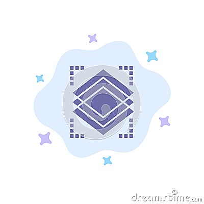 Layers, Object, Layer, Server Blue Icon on Abstract Cloud Background Vector Illustration