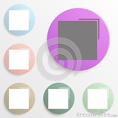 Layers sign badge color set. Simple glyph, flat vector of web icons for ui and ux, website or mobile application Stock Photo