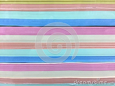Layers of Stacked Color Papers Stock Photo