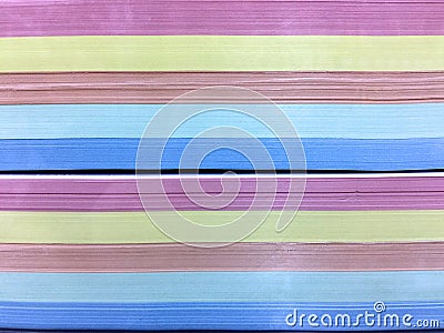 Layers of Stacked Color Papers Stock Photo