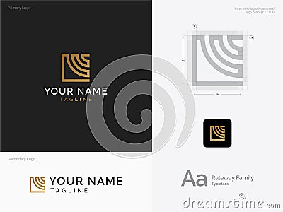 Elegan Luxury Mature Company Logo Template for Signal Logo Vector Illustration