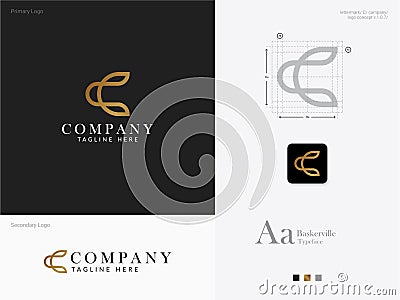 Custom Template Elegan Luxury Mature Company Logo Vector Illustration