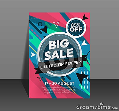 Layout Big Sale Poster Template Design Vector Vector Illustration