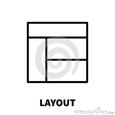 Layout icon or logo in modern line style. Vector Illustration