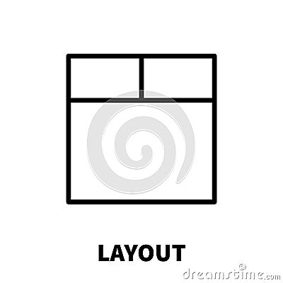 Layout icon or logo in modern line style. Vector Illustration