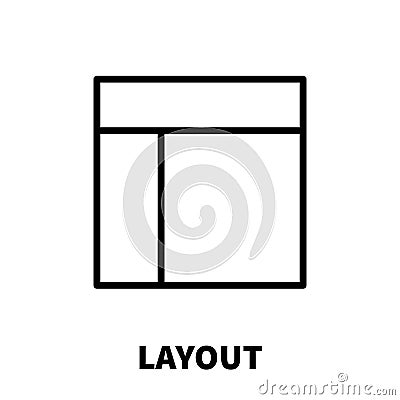 Layout icon or logo in modern line style. Vector Illustration
