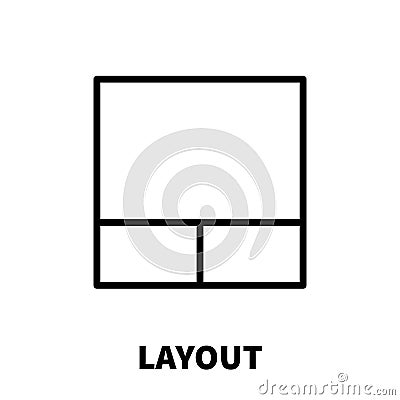 Layout icon or logo in modern line style. Vector Illustration