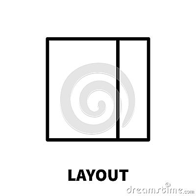 Layout icon or logo in modern line style. Vector Illustration