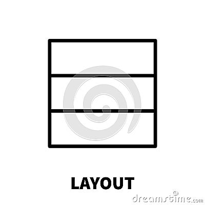 Layout icon or logo in modern line style. Vector Illustration