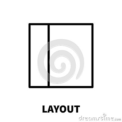 Layout icon or logo in modern line style. Vector Illustration