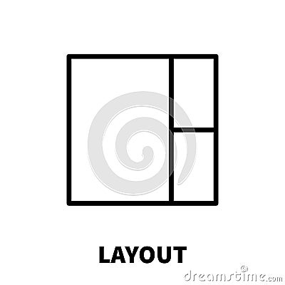 Layout icon or logo in modern line style. Vector Illustration