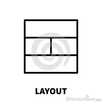 Layout icon or logo in modern line style. Vector Illustration