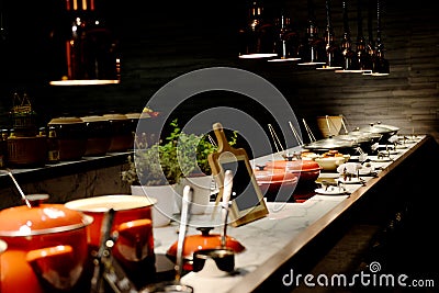 Layout of the kitchen Stock Photo