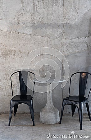 Layout in a loft style in dark colors open space interior Stock Photo