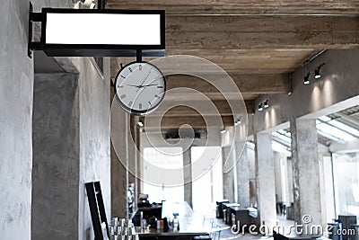 Layout in a loft style in dark colors open space interior Stock Photo