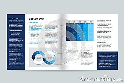 Layout, page template, brochure, text page Vector Illustration
