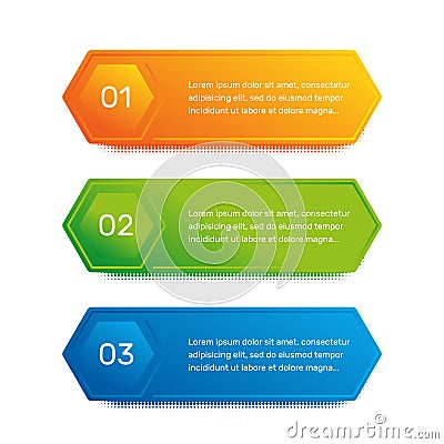 Layout workflow. Outline colorful menu for app interface. Number options. Web design of buttons elements. Infographics 1 Vector Illustration