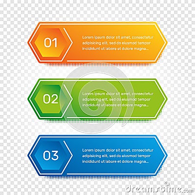Layout workflow. Outline colorful menu for app interface. Number options. Web design of buttons elements. Infographics 1 Vector Illustration