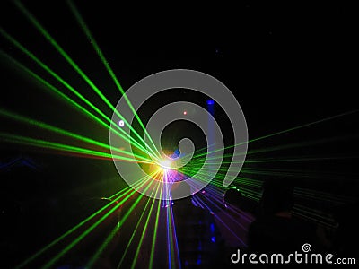 Lazers in a Club Stock Photo