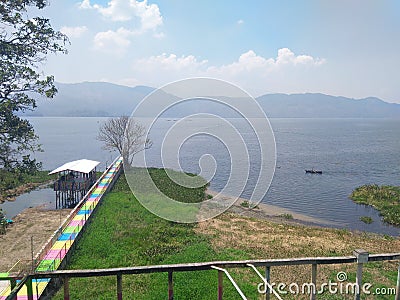 Lazy afternoon atYojoa lake Honduras Stock Photo