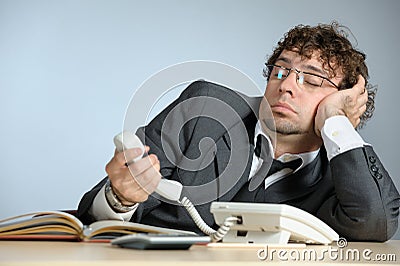 Lazy businessman Stock Photo