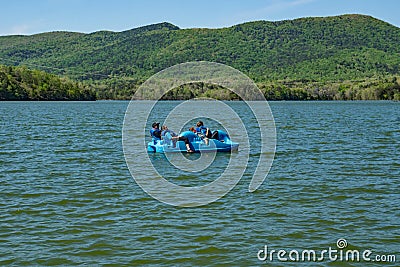 Lazy Day on Carvins Cove Reservoir Editorial Stock Photo