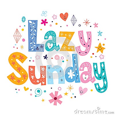 Lazy Sunday Vector Illustration