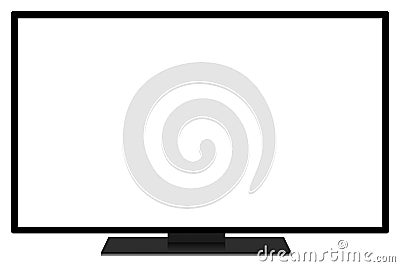 LCD Flatscreen TV HD Bigscreen Television or Computer Monitor Stock Photo