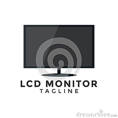 LCD monitor graphic design element template illustration Vector Illustration