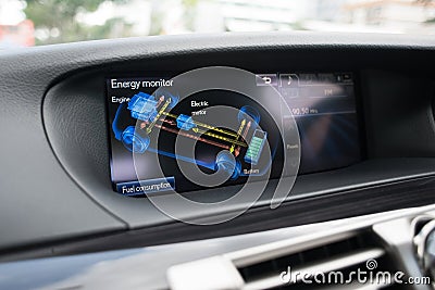 LCD screen with hybrid monitoring system Stock Photo