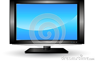 LCD Television Vector Illustration