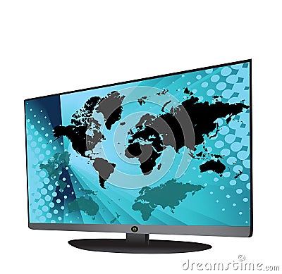 LCD TV Vector Illustration