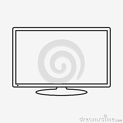 lcd tv monitor, illustration. Cartoon Illustration