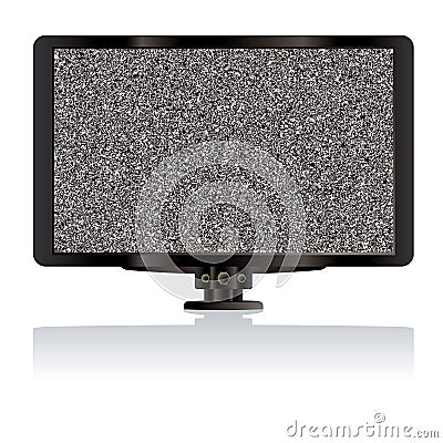 LCD tv static Vector Illustration