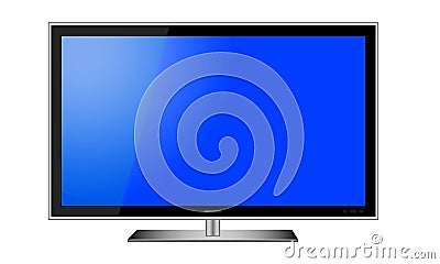 LCD TV Vector Vector Illustration