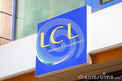 LCL bank France Editorial Stock Photo
