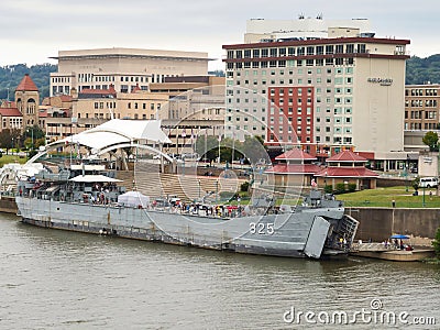 LCT Land craft tank docked in Charleston, West Virginia USA Editorial Stock Photo