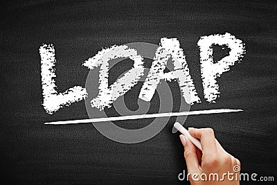 LDAP - Lightweight Directory Access Protocol is an open, vendor-neutral, industry standard application protocol, acronym Stock Photo