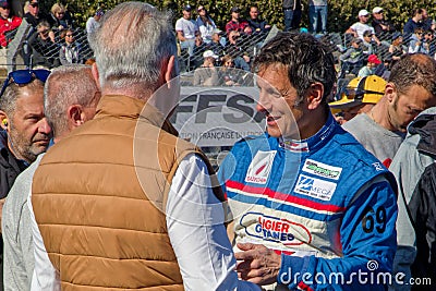French driver Soheil Ayari during the fifth French Historic Grand Prix Editorial Stock Photo