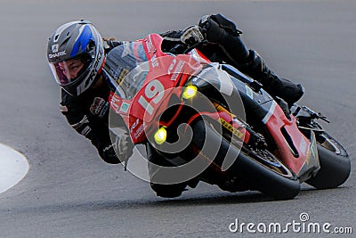 Le Castellet, FRANCE â€“ SEPT 20 21 22: Girls Racing Team during Motogp Bol dOr Le Castellet on September 20 21 22, 2019 in Le Editorial Stock Photo