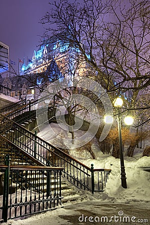 Le Chateau Frontenac Stock Photo